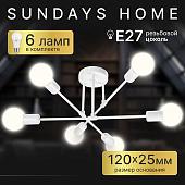 Люстра средней высоты Sundays Home KR-24 6204 (c лампами Е27 12W 4100K 23222 6шт)