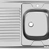 Кухонная мойка Ukinox STD800.600 5C 0RS (с сифоном)