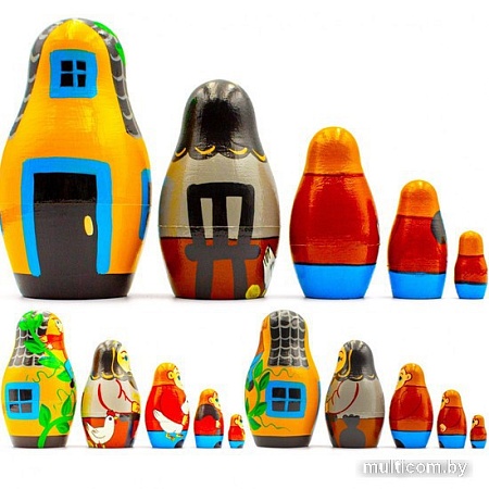 Развивающая игра Брестская Матрешка Джек и Бобовый стебель (набор 5 шт)