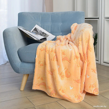 Плед Casa Conforte Stella Corgi 100x150 6155123 (желтый)