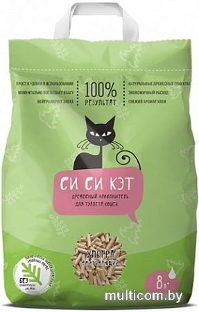 Наполнитель для туалета СиСиКэт Древесный 8 л