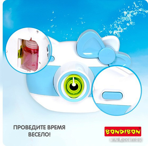Пистолет для создания мыльных пузырей Bondibon Наше Лето. Кошка. ВВ5418