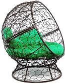 Кресло M-Group Апельсин 11520204 (коричневый ротанг/зеленая подушка)