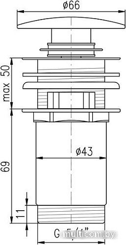 Донный клапан Slezak RAV MD0484CMAT