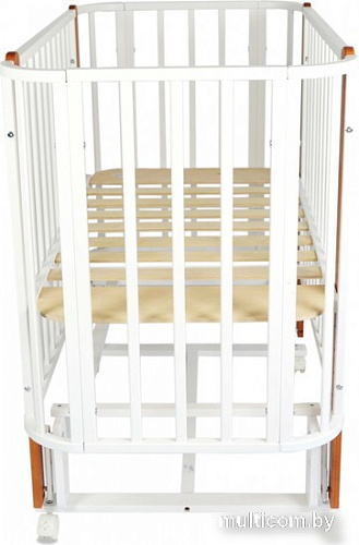 Классическая детская кроватка СКВ-Компани 394001-6 (белый/бук)
