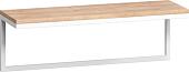 Полка LoftyHome Мальборк Флэт 1627763 (дуб сонома с белым основанием)
