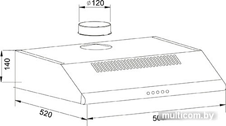 Кухонная вытяжка Oasis UP-50S (F)