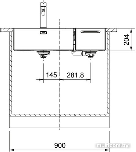 Кухонная мойка Franke Box Center BWX 220-54-27 TL 127.0538.259
