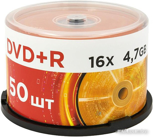 DVD+R диск Mirex 4.7Gb 16x UL130013A1B (50 шт.)