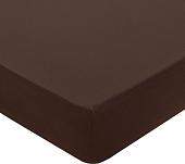 Постельное белье Миланика Шоколад на резинке 200x200 (поплин г/к)
