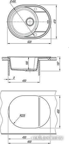 Кухонная мойка Lemark Lacha 9910049 (черный)