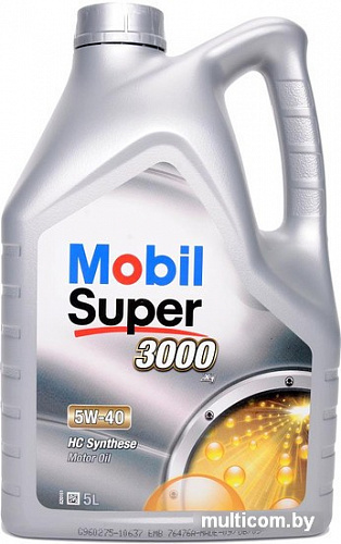 Моторное масло Mobil Super 3000 X1 5W-40 5л