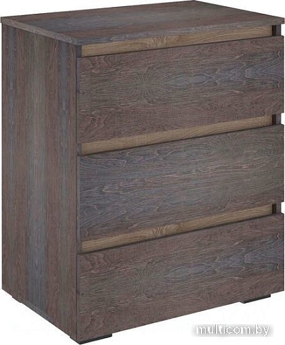 Комод Кортекс-мебель Бари 60 3ш (береза/береза/дуб сонома)