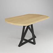 Кухонный стол Дабер 017 С17.13.2.2 (опора металл черный/дуб крафт золото)