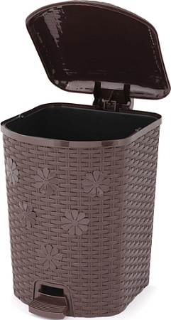 Мусорное ведро Альтернатива Плетенка М7996 12 л (венге)