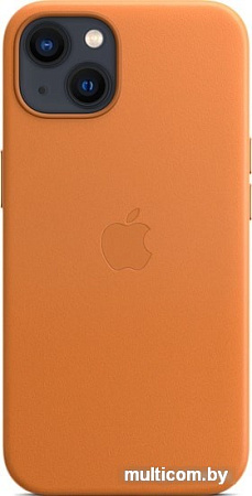 Чехол для телефона Apple MagSafe Leather Case для iPhone 13 (золотистая охра)