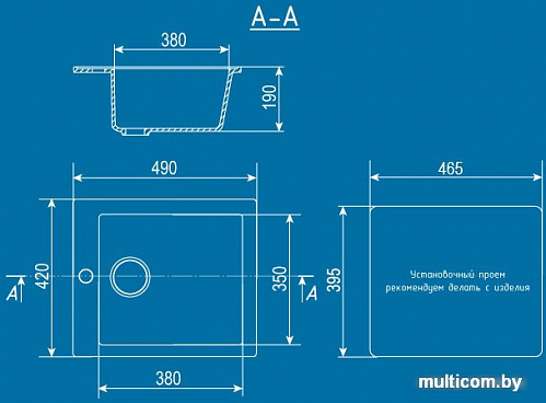 Кухонная мойка Ulgran U-404 (черный)