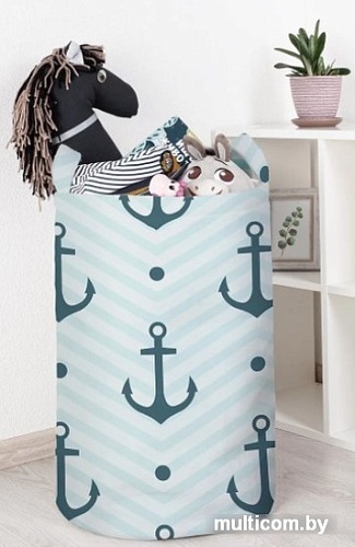 Корзина JoyArty Зигзаги с якорями toba_11049_L