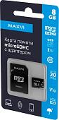 Карта памяти Maxvi microSDHC 8GB MSD8GBC10V10 (с адаптером)
