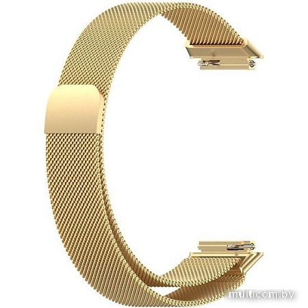 Браслет Rumi Milanese loop металлический для Huawei Band 7 (золотистый)