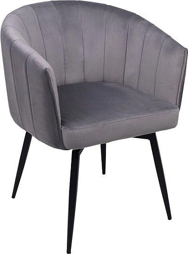 Стул AksHome Melon (серый велюр/черный)