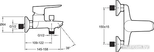 Смеситель Jacob Delafon Oscar E29844-CP