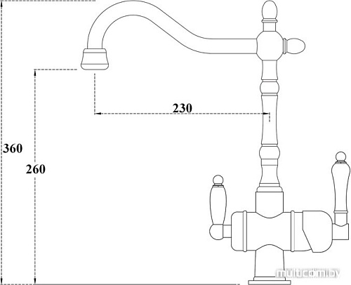 Смеситель ZorG ZR 326YF-33 BR