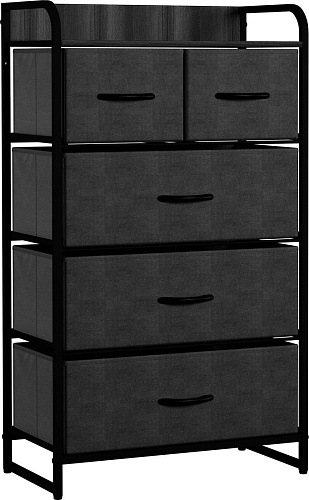 Комод Импэкс Leset Ноа 5 ящиков (черный/темно-серый)