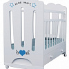 Классическая детская кроватка VDK Little Heart маятник с ящиком (белый)