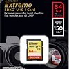 Карта памяти SanDisk Extreme SDXC SDSDXV6-064G-GNCIN 64GB