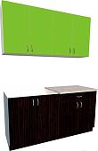 Кухня Хоум Лайн Агата 1600 (венге/зеленая мамба)