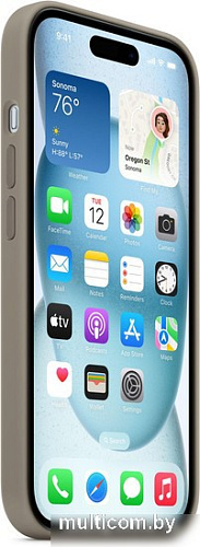 Чехол для телефона Apple MagSafe Silicone Case для iPhone 15 (глина)