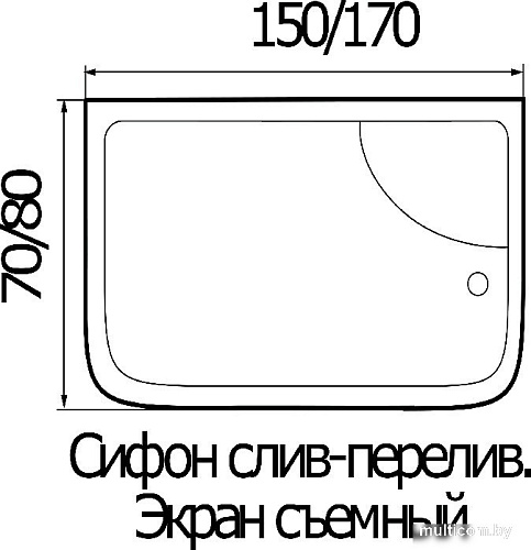 Душевая кабина River Dunay 150/80/55 МТ