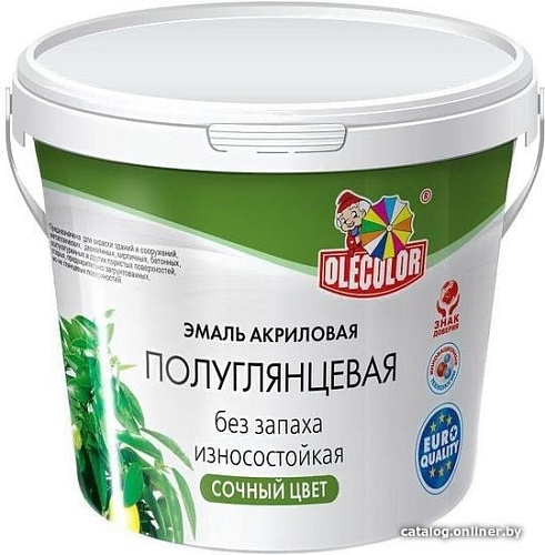 Эмаль Olecolor Полуглянцевая 800 г (зеленое яблоко)