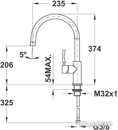 Смеситель TEKA INX 915 (хром)