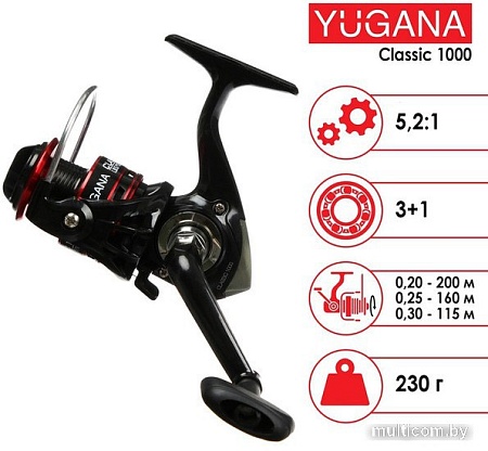 Рыболовная катушка Yugana Classic 1000 3+1 Ball