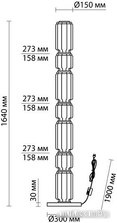 Торшер Odeon Light Jam 5409/53FL