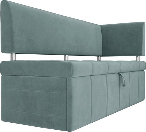 Угловой диван Mebelico Стоун 107266 (левый, велюр, бирюзовый)