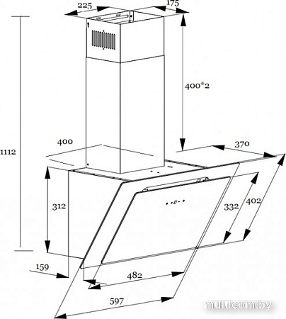 Кухонная вытяжка Schtoff Spirit RR 60 (белый)