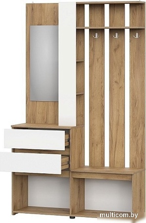 Стенка Mio Tesoro Некст 1 (дуб золотой/белый)