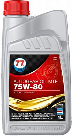 Трансмиссионное масло 77 Lubricants Autogear Oil MTF 75W-80 1л