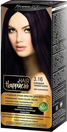 Белита-М Hair Happiness Стойкая 3.16 холодный темный шатен