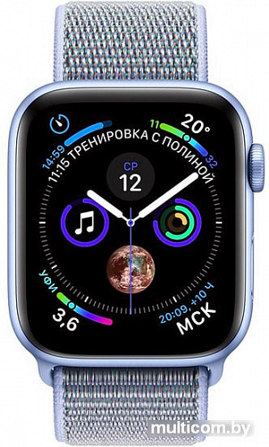 Умные часы Apple Watch Series 4 44 мм (алюминий золотистый/нейлон розовый песок)