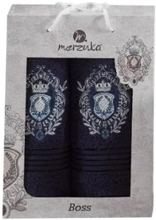 Набор полотенец Merzuka 50x90/70x140 9807 (2 шт, синий)