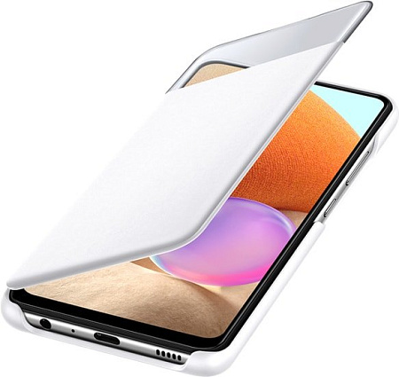 Чехол Samsung S View Wallet Cover для Samsung Galaxy A32 (белый)