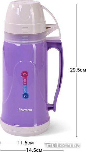 Термос Fissman 9839 1 л (сиреневый)