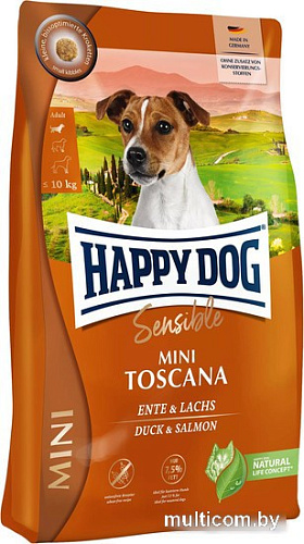 Сухой корм для собак Happy Dog Sensible Mini Toscana (с уткой и лососем) 800 г
