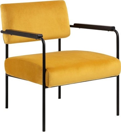 Интерьерное кресло Actona Cloe 0000085650 (желтый/металл черный)