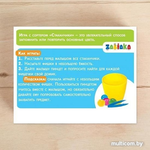 Сортер Zabiaka Цветные фишечки 3970865