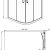 Душевой уголок Adema Glass Line 100х90 (тонированное стекло)